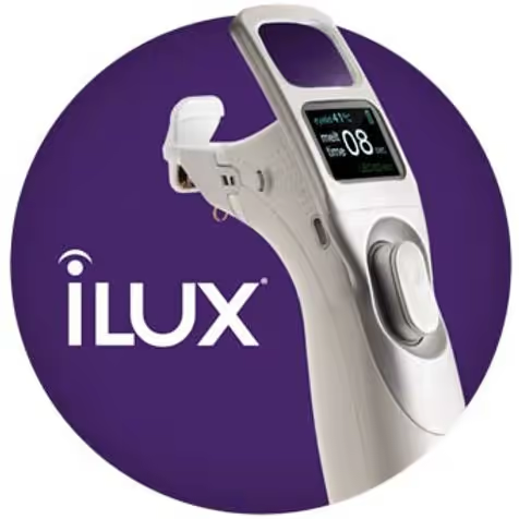 Aparelho iLUX de luz pulsada para tratamento de blefarite.