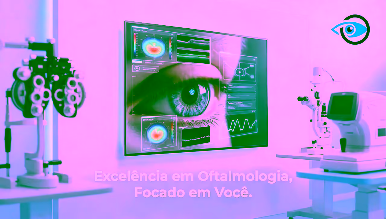 Banner da Ortolan Oftalmologia: 'Excelência em oftalmologia, focado em você' — atendimento individualizado em cirurgia refrativa.
